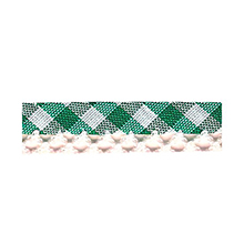 Biais tape gingham lace finish light green 714361260